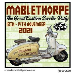 Lambretta series 1 scooter on a mablethorpe scooter rally patch from 2021