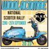 Scooter patch for the Woolacombe rally featuring the Naked Again sky blue custom Lambretta