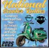 Patch for the 2025 scooter rally seasons listing the national rally locations and featuring a green Lambretta scooter